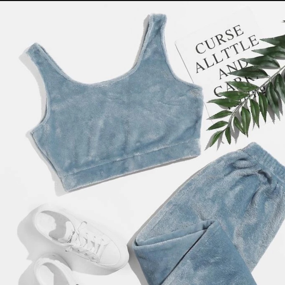 Teddy Soft Blue Cami - TOP ONLY